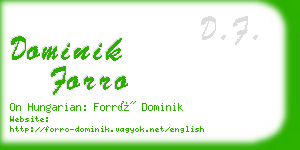 dominik forro business card